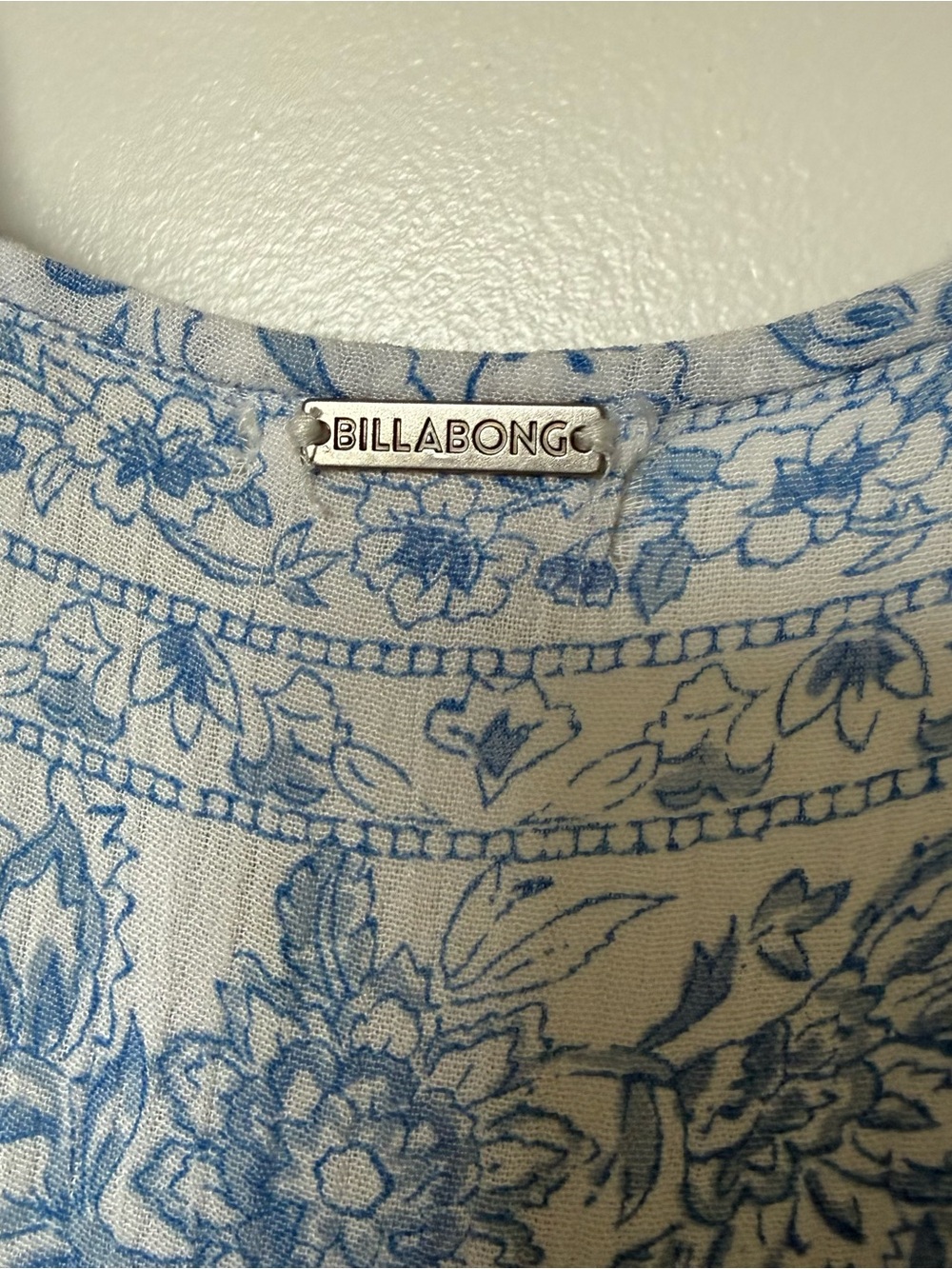 Billabong Blue and White Floral glow up mini dress - Picture 8 of 15